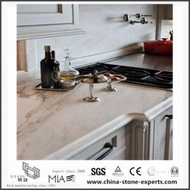Νέοι προσαρμοσμένοι Castro White Marble Countertops για επιλογές κουζίνας από κατασκευαστές της Κίνας