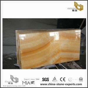 Μέλι κίτρινο διαφανές Onyx μαρμάρινο κεραμίδι πετρών για τη διακόσμηση μπάνιο