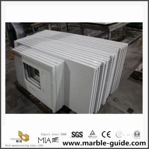 Κίνα Τεχνητή λευκό χαλαζία Countertops Κόστος για μπανιέρα, δωμάτια του ξενοδοχείου