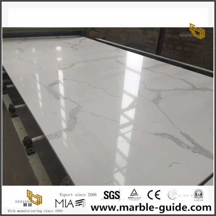 Calacatta Glass Quartz Slab