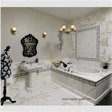 Calacatta χρυσό μάρμαρο για countertops μπάνιου