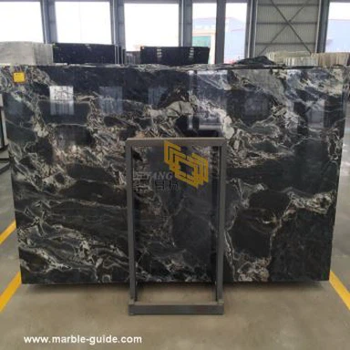 Μαρμάρινες μαύρες μαρμάρινες πλάκες Titanic Storm